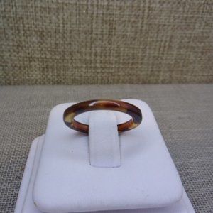 Faux Tortoise Shell Band Ring Size 6.5
